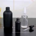 empty 250ml round matte black perfume spray glass bottle with mist fine sprayer